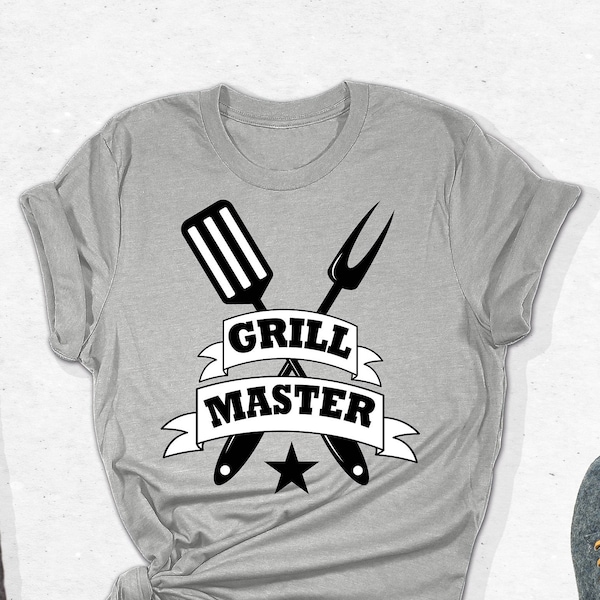 Grill Master T-Shirt, BBQ Shirt, Cool Dad Shirt, Gift for Men, Chef Master Tee, Barbecue Tee, BBQ Lovers Party Shirt, Grill Father Cooking