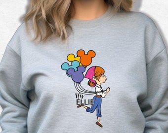 His Carl Her Ellie Sweatshirts, Carl And Ellie Sweatshirts, Up Couple Sweat, Disney Couple Gift Sweatshirt, His and Hers, Disney Honeymoon