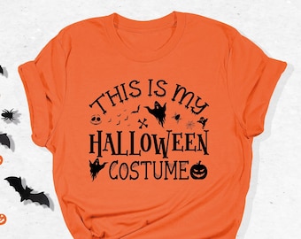 This Is My Halloween Costume Shirt, Funny Halloween T-Shirt, Halloween Party Gift, Bats Outfit, Pumpkin Tee, Trick or Treat Tee, Ghost Shirt