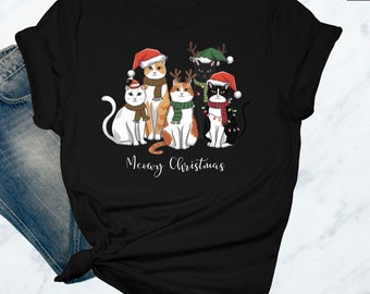 Meowy Christmas Shirt, Cat Lover Christmas Shirt, Christmas Shirt, Cat Christmas Shirt, Funny Christmas Cat Shirt, Womens Christmas Shirt