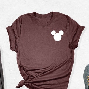 Mickey Pocket Size Shirt, Mickey Head Shirt, Disney Trip Shirt, Mickey Mouse Shirt, Left Chest Logo Size Tee, Disneyland Shirt, Disney Gifts