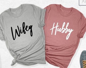 Hubby Shirt, Wifey Shirt, Couple Shirts, Matching Shirts, Couple Gifts, Gifts For The Couple, Hubby Wifey Shirts, Matching Couple Shirt