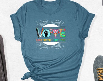 Amor como Ruth te envió, camiseta sobre el aborto, camisetas sobre el derecho al aborto, camisetas para mujer, camiseta sobre la justicia, camiseta sobre Ruth Bader Ginsburg, camiseta sobre RBG