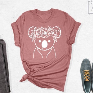 Floral Koala Shirt, Koala Shirt, Cute Koala Shirt, Koala Lover Shirt, Koala Gifts, Koala Shirt for Women, Floral Koala, Koala Obsessive
