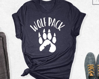 Wolf Pack Shirt, Wolf Shirt, Animal Lover Shirt, Family Matching Shirt, Wolf Lover Shirt, Women Wolf Pack Shirt, Family Matching Outfits