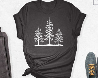 Pine Tree Shirt, Pine Tree, Camping Shirt, Hiking Shirt, Adventure Shirts, Nature Lover Gift, Outdoors Shirt, Travel Shirts, Nature Shirt