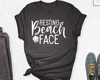 Camiseta con cara de playa en reposo, camiseta de playa, camiseta de vacaciones en la playa, camiseta con ambiente playero, camiseta divertida de playa, camiseta de verano, camiseta de viaje de verano