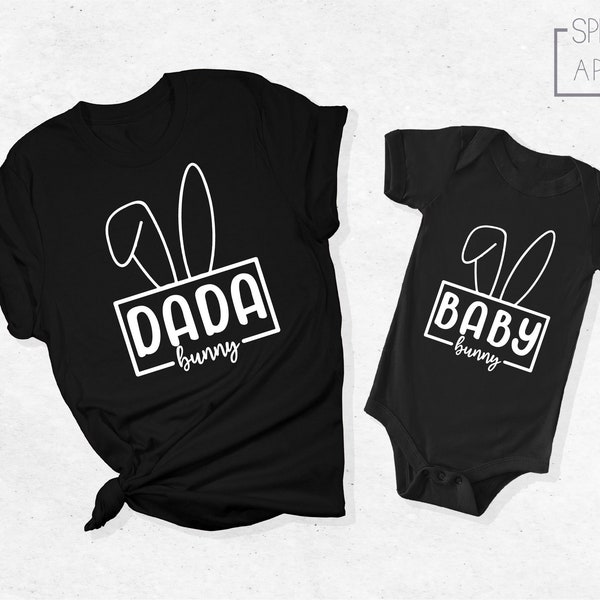 Dada Bunny Shirt, Baby Bunny Shirt, Easter Dad Shirt, Easter Bunny Shirt, Easter Baby Bodysuit, Baby Toddler Easter Shirt, Gift For Dad