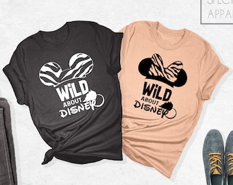 Wild About Disney Animal Kingdom T-Shirt, Disney Family Outfit, Disney Matching Couple Shirt, Lets Get Wild Disney Shirt, Disney Safari Tees
