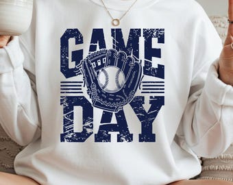 Game Day Baseball Sweatshirt, Game Day Sweaters, Baseball Game Day Sweatshirt, Baseball Lover Gift, Baseball Season Sweater, Game Day Gift