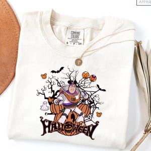 Comfort Colors® Toy Story Halloween T-Shirt, Spooky Buzz Halloween Tee, Trick Or Treat Toy Story Shirt, Disney October Tee, Fall Family Tee