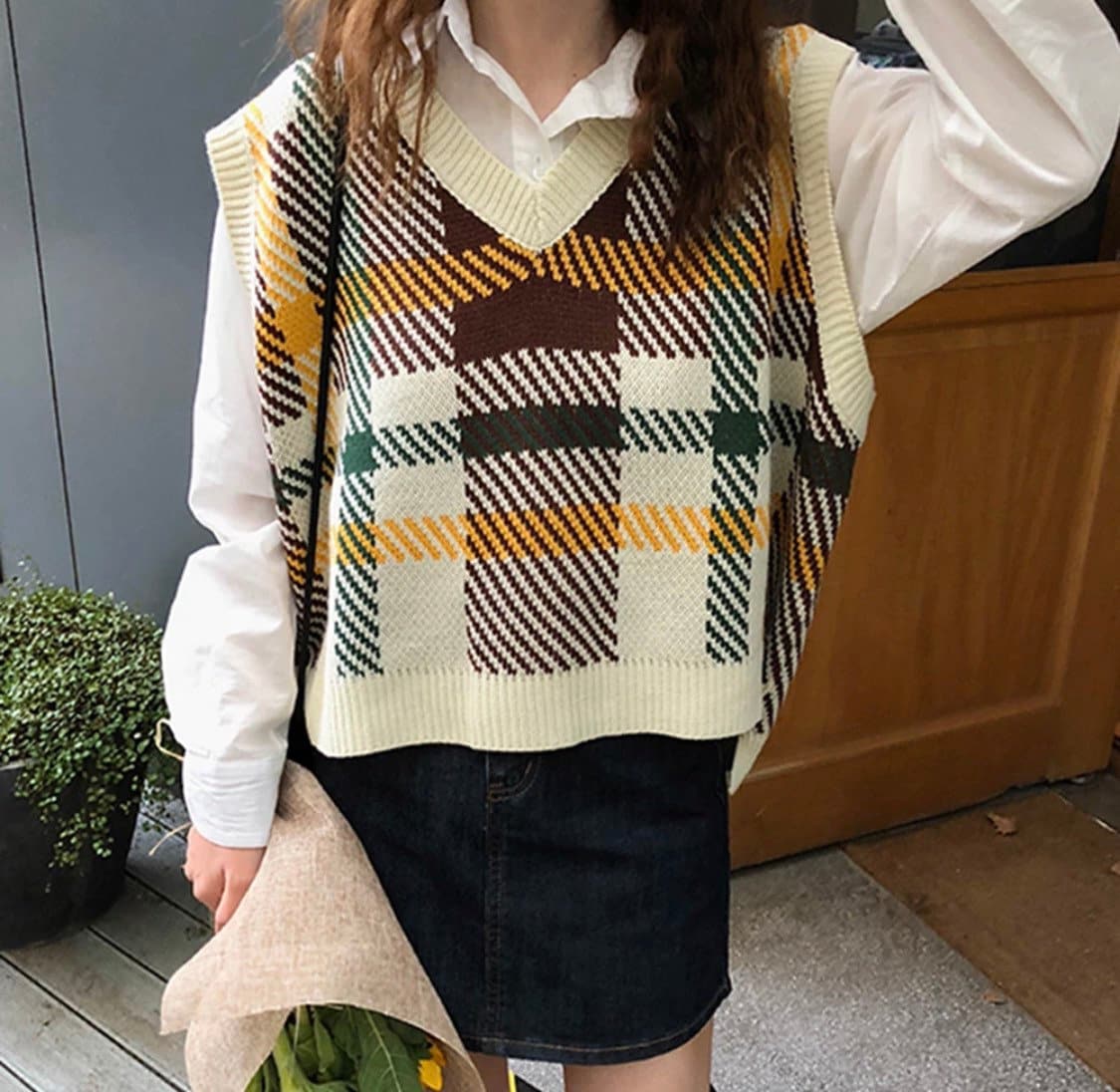 v neck vintage sweater