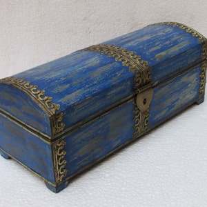 Wooden Box Hand Carved Rustic Finish Brass Fitted  Box  Storage Box Vintage Style Wood Box Home Decor Table Decor Handicraft Art