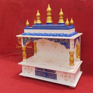 Wooden Temple Pooja Temple Pooja Room Decor Handcrafted Mandir Pooja Ghar Mandap For Worship Home Decor Wall Mount Art indian Decor Art