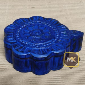 Wooden Vintage Style Hand Carved Spice Box Wooden Handmade Rustic Finishing Spice Box Masala Box Kitchen Decor Home Decor Handicraft Art