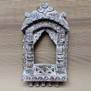 Wooden Handcrafted Jharokha Photo Picture Frame Hand Made Carved Jhrokha Frame Wall Decor, Wall Mounted, Wall Hanging Home Decor Art