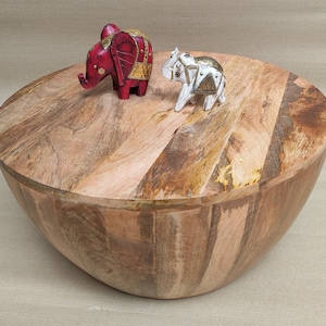 Wooden Coffee Table Wooden Round Coffee Table Handmade Cocktail Table Unique Shape Table Home Decor Handcrafted Indian Art Living Room Decor