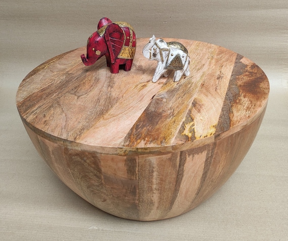 Wooden Coffee Table Wooden Round Coffee Table Handmade Cocktail