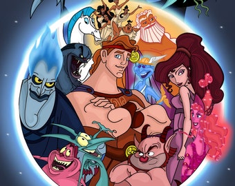 Disney Hercules A4 Print - Etsy Canada Disney Hercules A4 Print - Etsy Canada