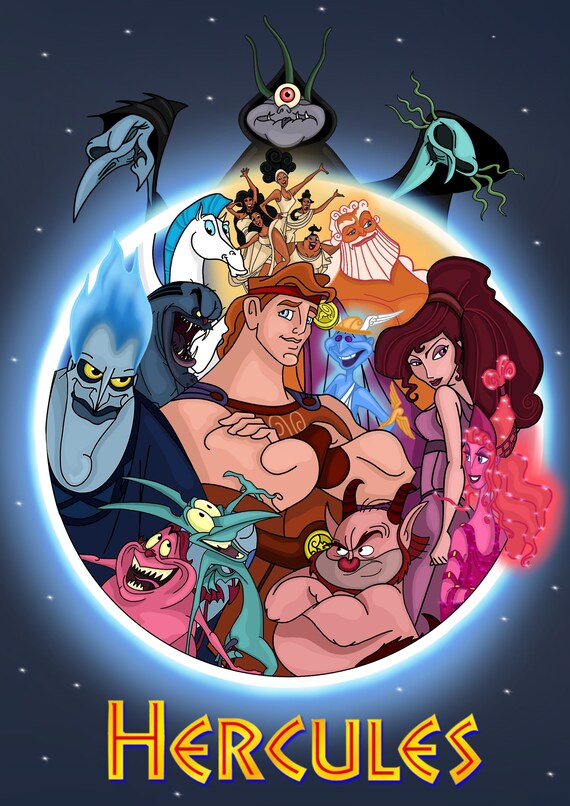 Disney Hercules A4 Print - Etsy Canada Disney Hercules A4 Print - Etsy Canada