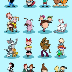 Personnages de dessins animés des années 90