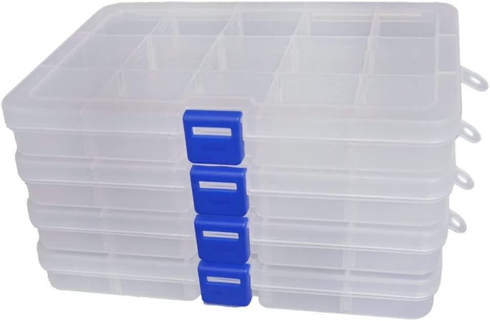 Plastic Organizer Container Storage Box Adjustable Divider Etsy