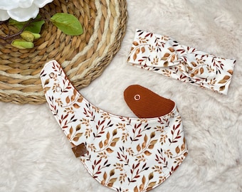 Stirnband Knotenhaarband Halstuch für Baby Mädchen Stoffauswahl Blumen, Zweige, Blätter, Erdbeeren, Muffins, Regenbogen
