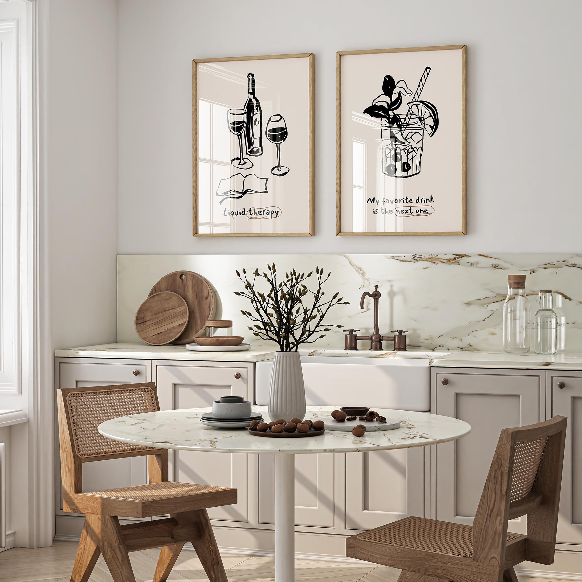 kitchen decor | kitchen prints | kitchen wall art |... Set of 5 Kitchen Printable Wall Art, Bundle Art Prints, Modern Kitchen ...