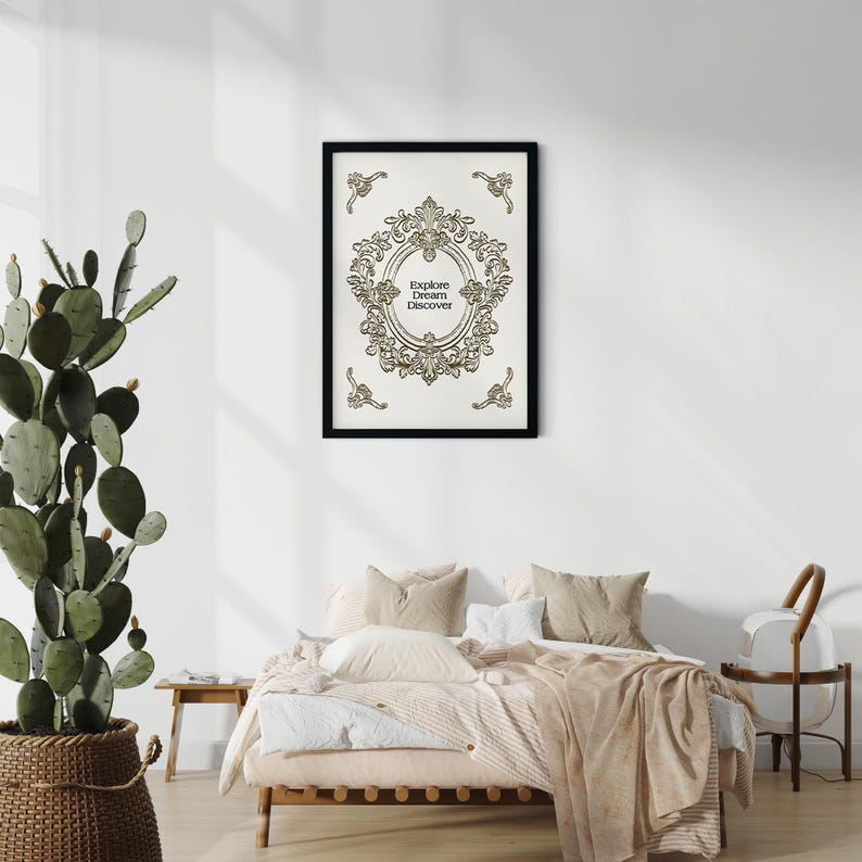 Vintage Poster, Explore Dream Discover, Neutral Wall Art, Regency Art ...