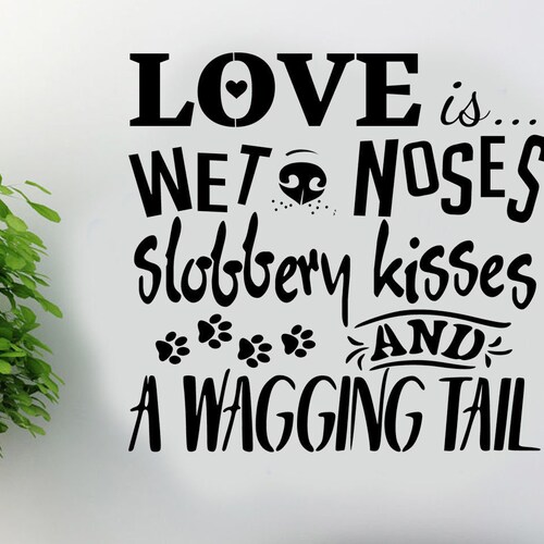 Puppy Wall Sticker. Dog Wall Sticker Decal. Pet Lovers Wall Etsy UK