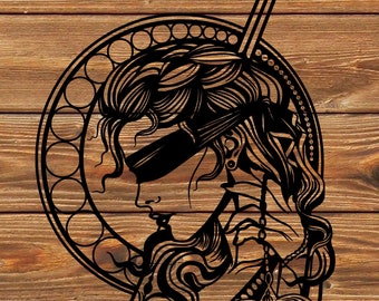 Lady Justice SVG – Goddess Cricut Stencil, Vinyl Cut File (Digital Download)