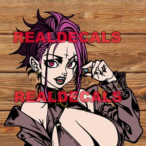 PNG Datei Anime - Manga - Sexy Girl - Vampir - Colored - Schablone für Cricut - Vinyl Cutter