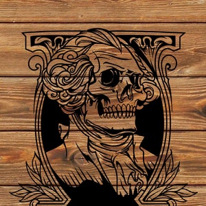 PNG SVG DXF Archivo George Washington Skull Liberty Cartoon - Tatuaje - 2024 - Silueta de plantilla para Cricut - Cortador de vinilo