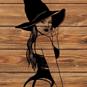 PNG SVG DXF File  Wiccan - Witch Wicca - Woman - Witchcraft - Tattoo - Stencil for Cricut - Vinyl Cutter