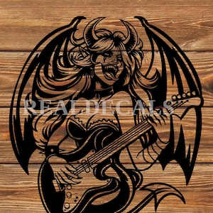 PNG SVG DXF File - Devil - Demon - Satin - Evil - Tattoo Stencil for Cricut - Vinyl Cutter