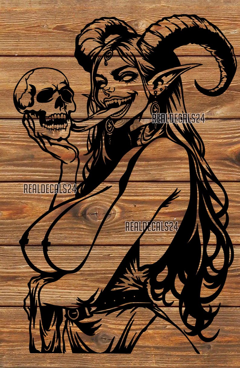 Demonic Svg Pattern PNG SVG DXF File - Devil - Demon - Satin - Evil - Tattoo Stencil for ...