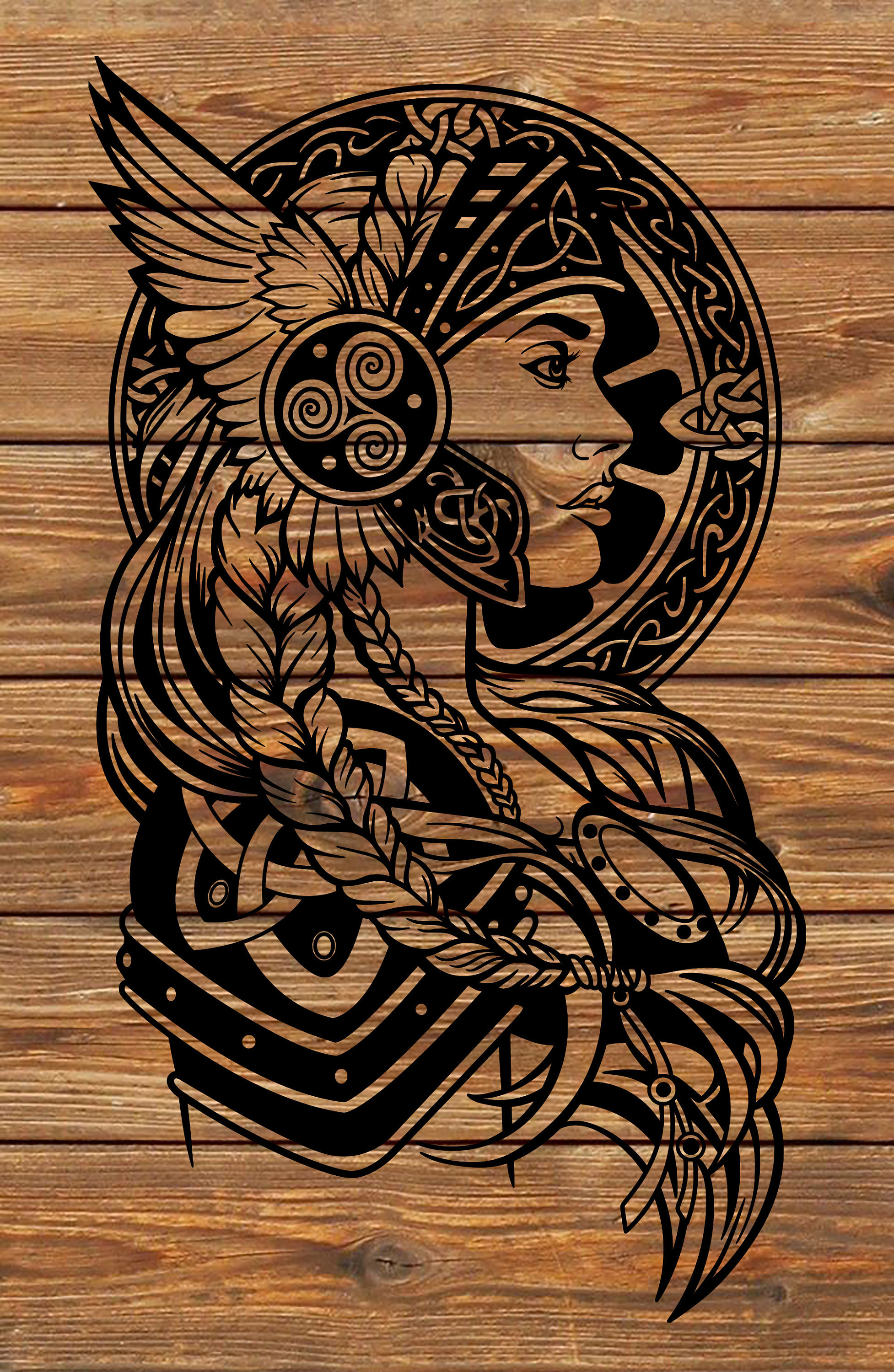 PNG SVG File Valkyrie Viking Warrior Woman Stencil for Cricut - Etsy UK