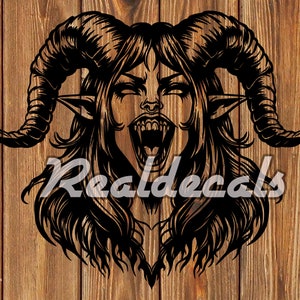 Archivo PNG SVG DXF - Diablo - Demonio - Satén - Mal - Plantilla de tatuaje para Cricut - Cortador de vinilo