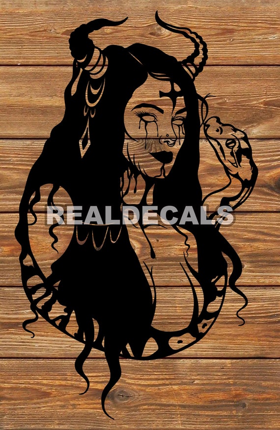 PNG SVG DXF File - Demon - Snake Girl - Monster - Zombie