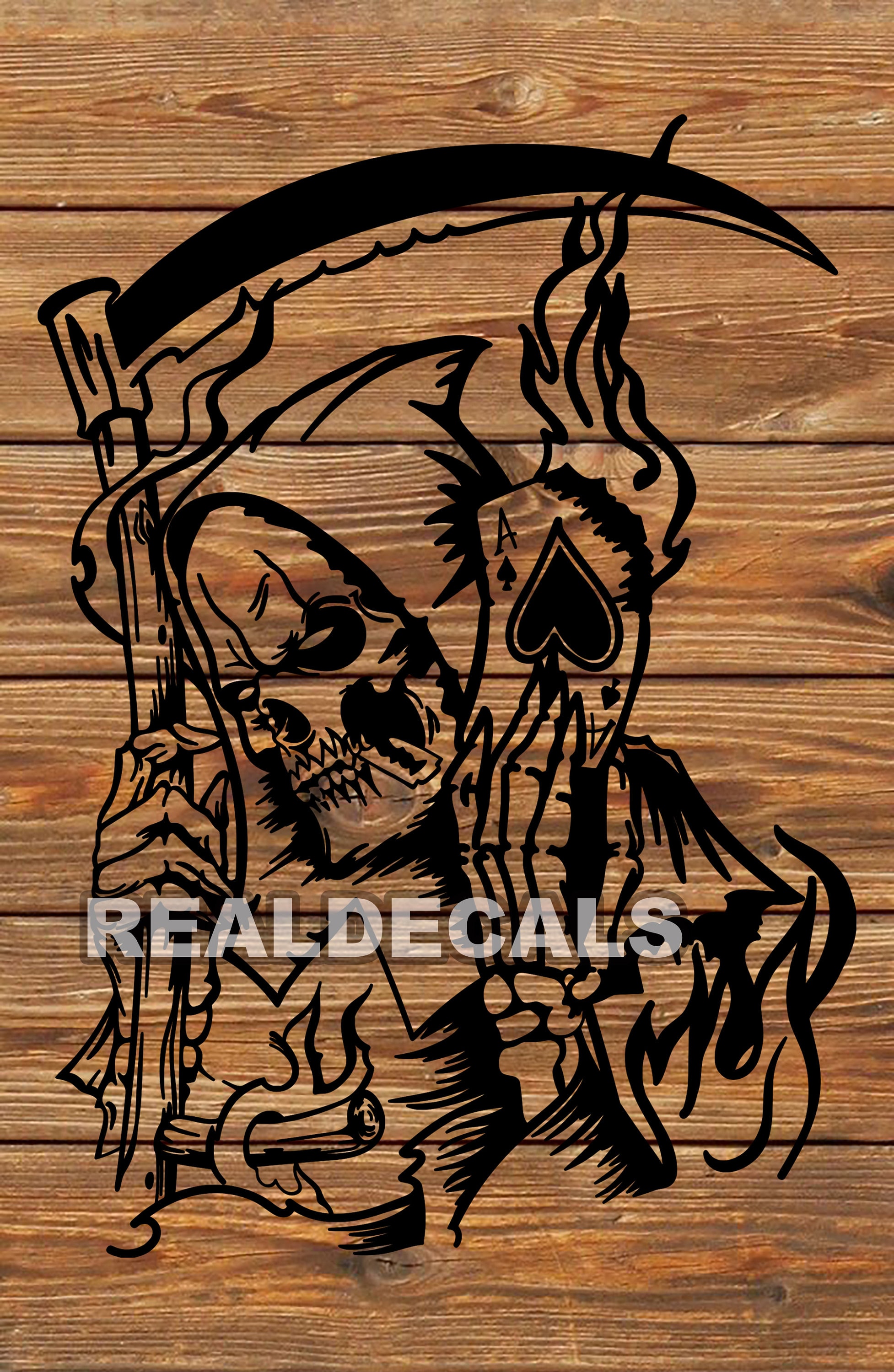 PNG SVG File - Cool - Grim Reaper - Death - Evil - Tattoo Stencil for  Cricut - Vinyl Cutter