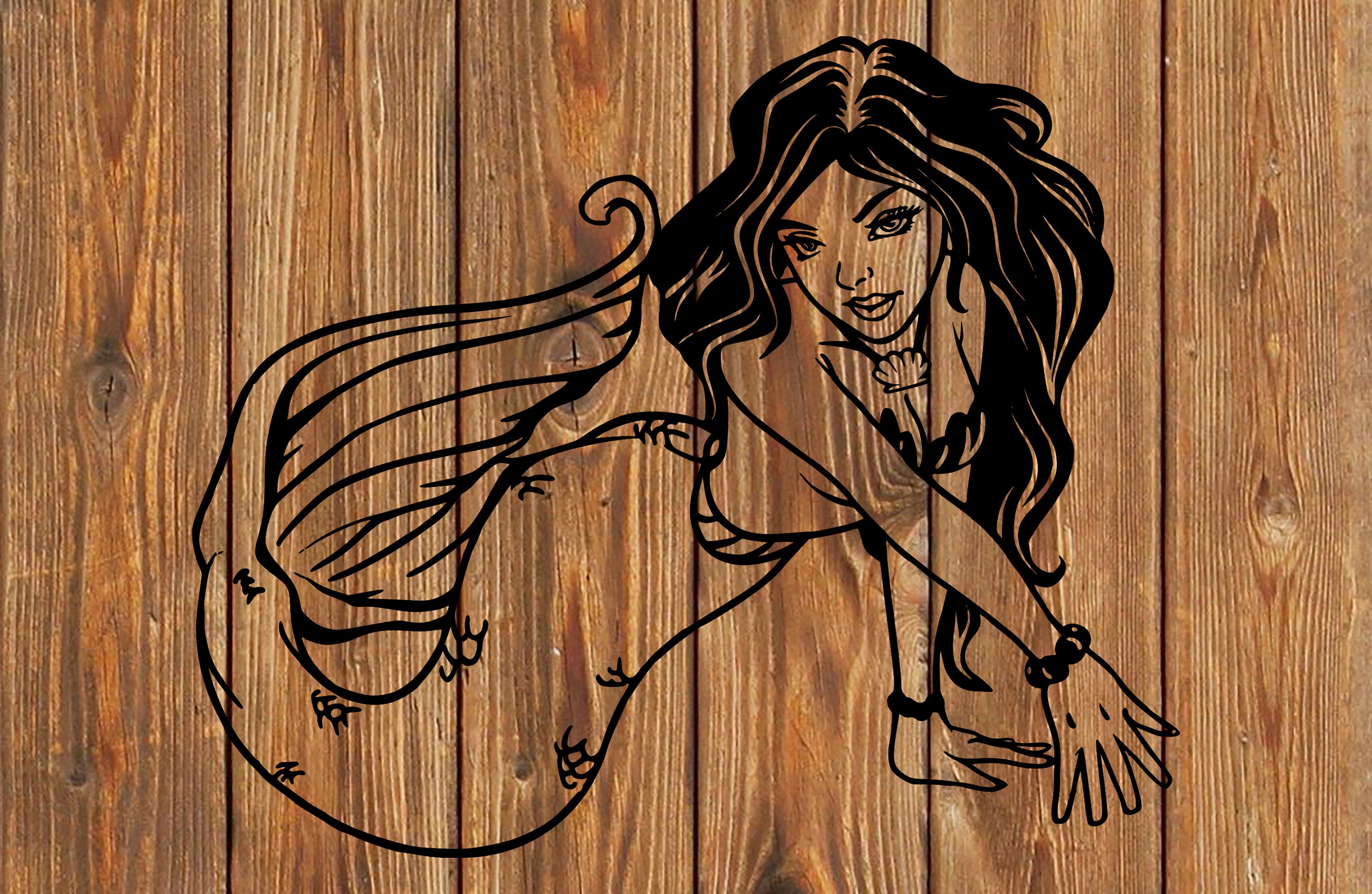 Download PNG SVG File Mermaid Mythological Sea Creature Tattoo ...