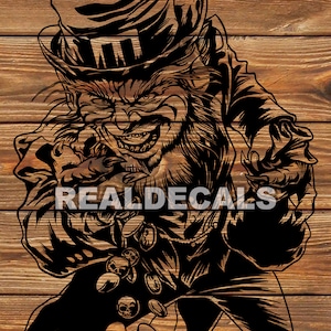 PNG SVG DXF File Creepy Leprechaun Stencil - Silhouette for Cricut - Vinyl Cutter