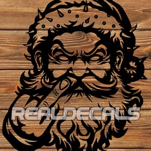 PNG SVG DXF Archivo Cool Bad - Evil - Santa - Navidad - Navidad - Silueta de plantilla para Cricut - Cortador de vinilo