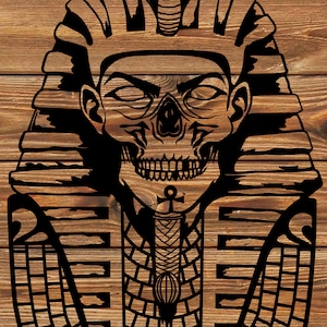 PNG SVG DXF File Egyptian Pharaoh - Tattoo - Cartoon Stencil for Cricut - Vinyl Cutter