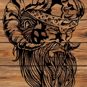 PNG SVG File Odin Norse God of Wisdom - Magic - Valkyrie Viking Warrior Stencil for Cricut - Vinyl Cutter