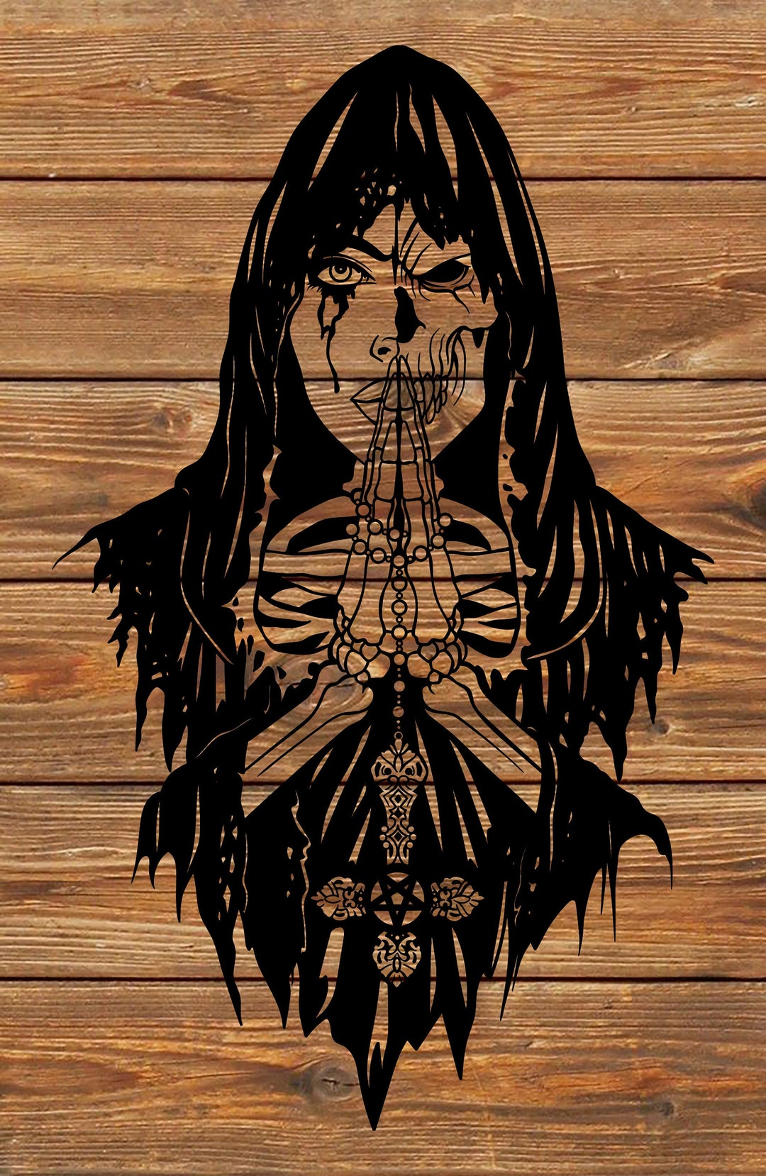 PNG SVG DXF File - Cool - Grim Reaper Girl - Death - Evil - Tattoo ...