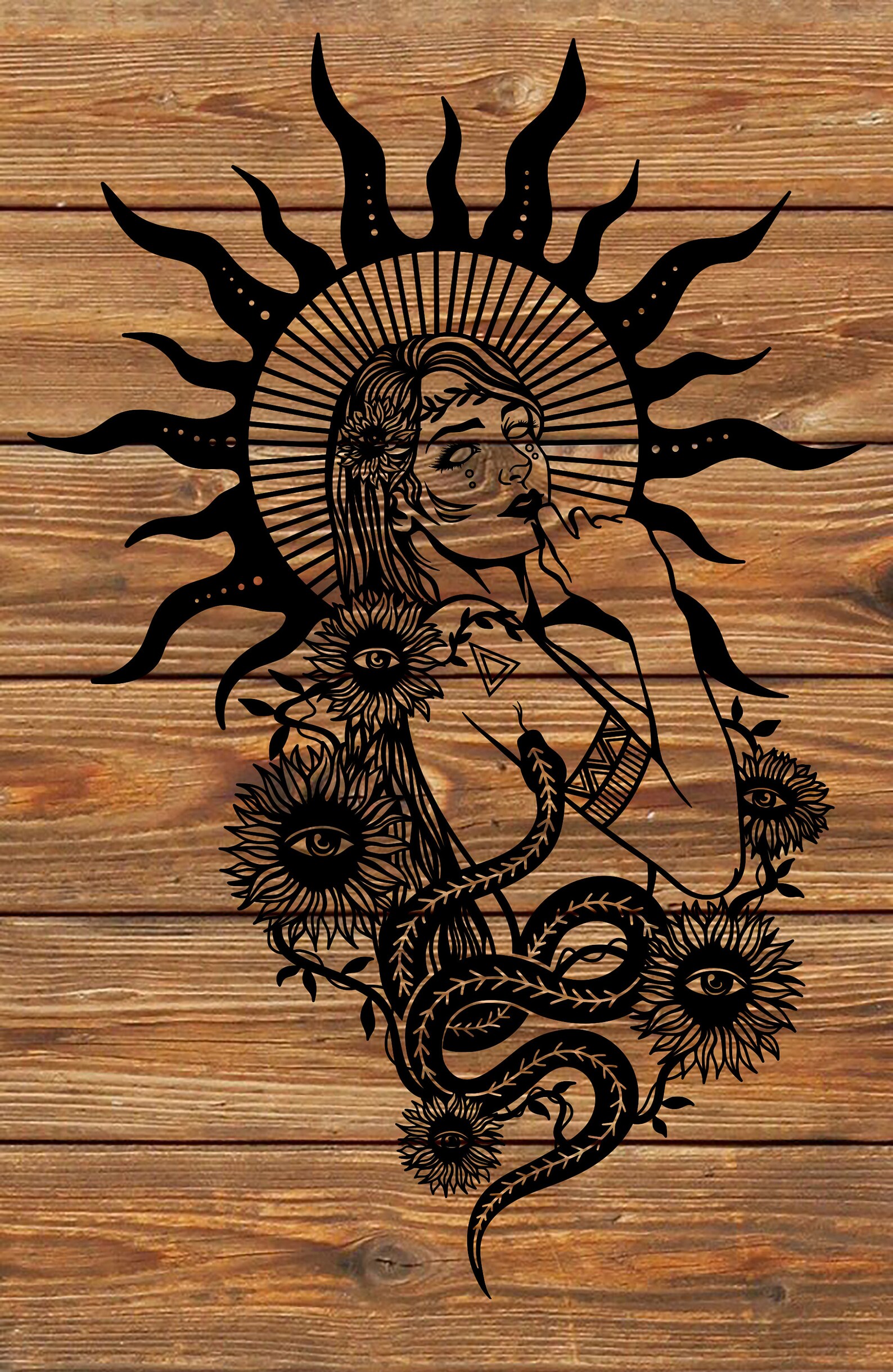 PNG SVG File Mother Nature Goddess of Earth Tattoo - Etsy