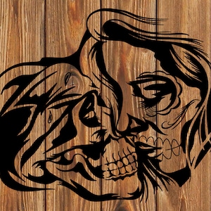 PNG SVG Datei Tag Der Toten Liebhaber - Allerheiligen - Allerseelen - Sugar Skull - Schablone für Cricut - Schneideplotter