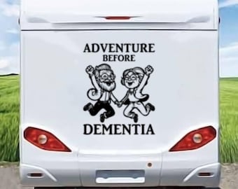 Motorhome Camper Van Caravan Sticker DECAL COMPASS couple pensioners Dementia Adventure