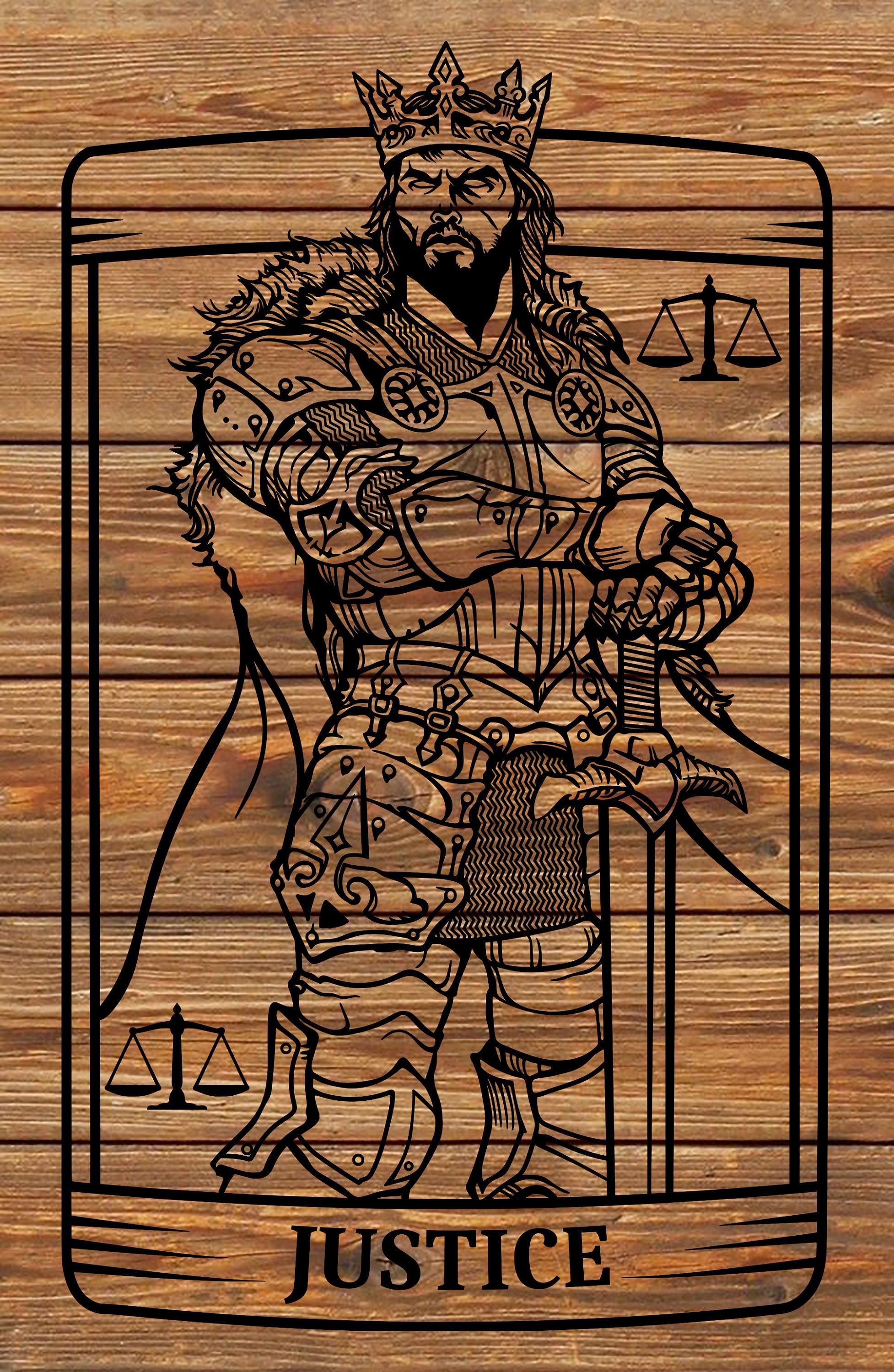 PNG SVG File Cool Justice King Tarot Cards Evil - Etsy Hong Kong